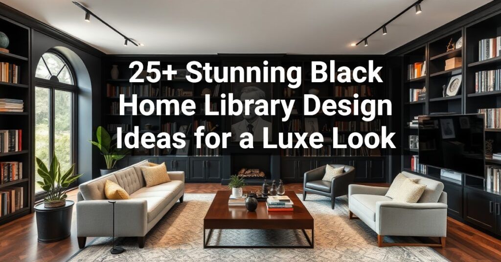 25+ Stunning Black Home Library Design Ideas for a Luxe Look