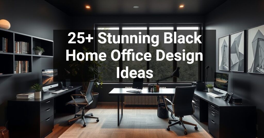 25+ Stunning Black Home Office Design Ideas