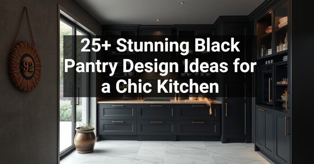 25+ Stunning Black Pantry Design Ideas for a Chic Kitchen