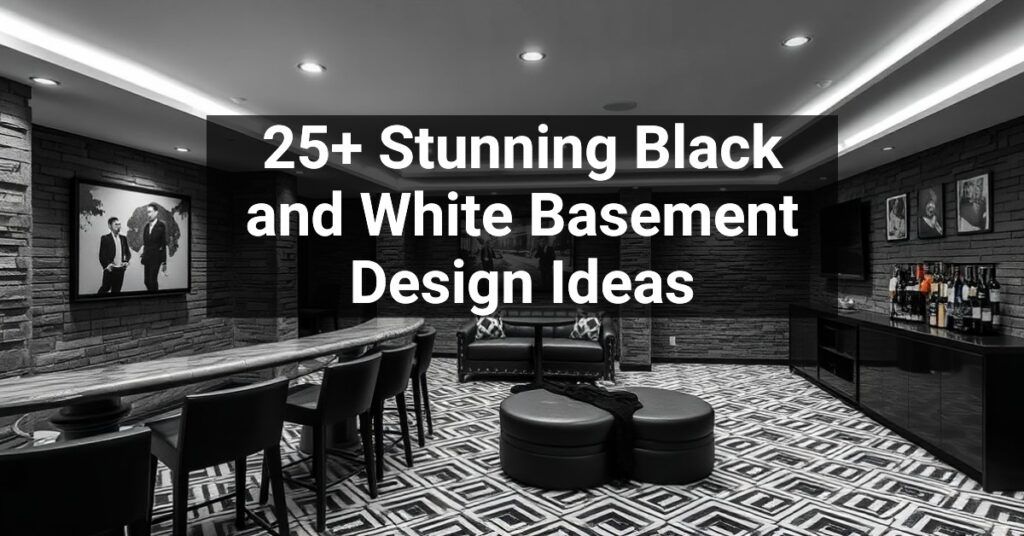 25+ Stunning Black and White Basement Design Ideas