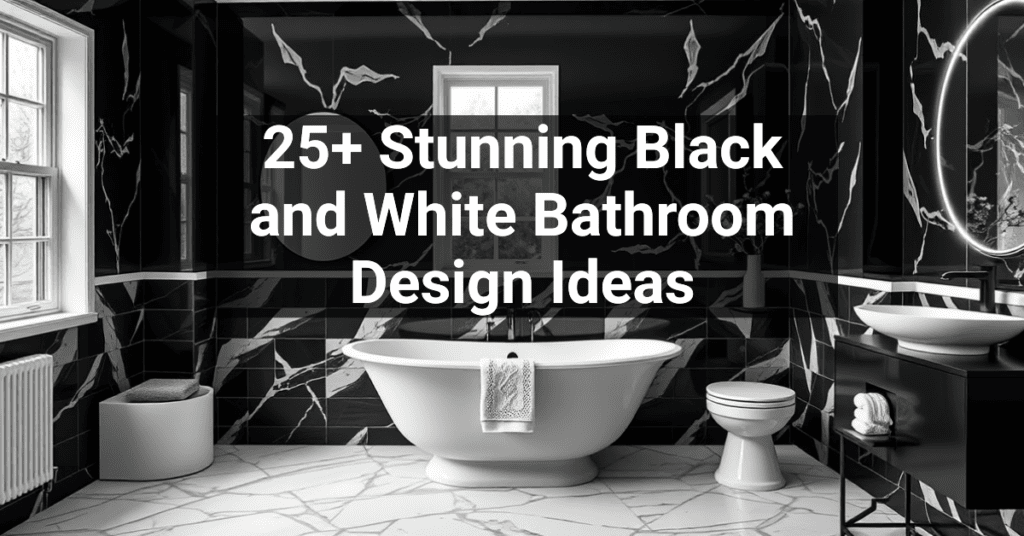 25+ Stunning Black and White Bathroom Design Ideas