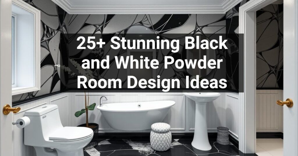 25+ Stunning Black and White Powder Room Design Ideas