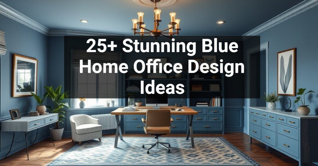 25+ Stunning Blue Home Office Design Ideas