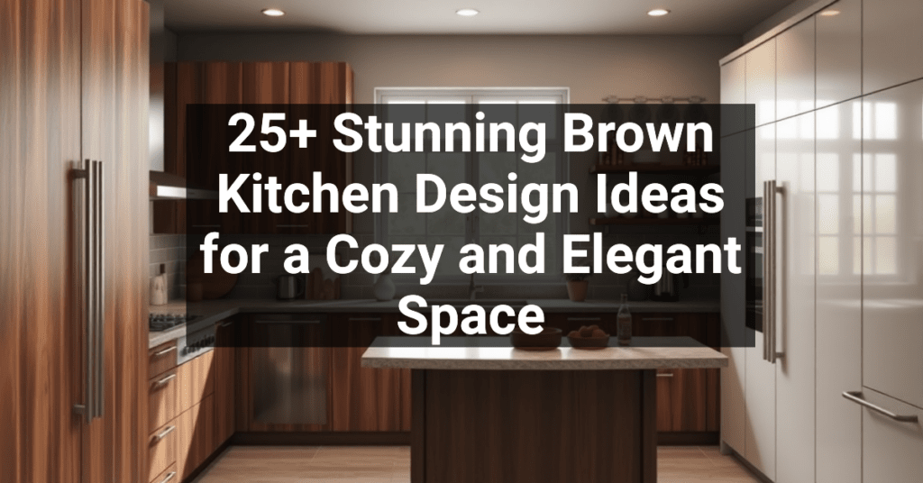 25+ Stunning Brown Kitchen Design Ideas for a Cozy and Elegant Space