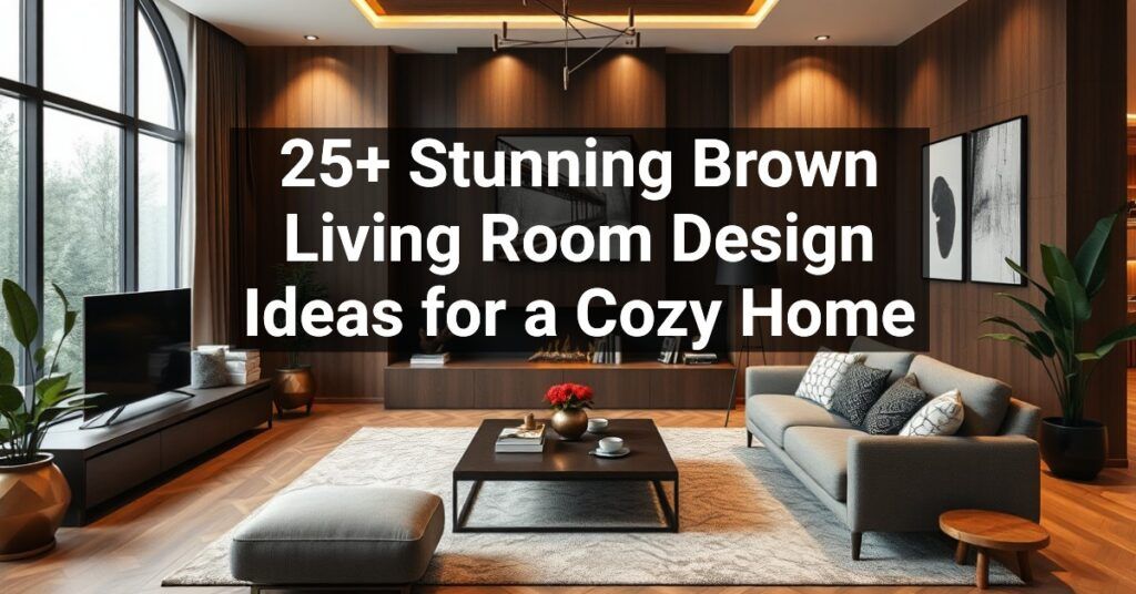 25+ Stunning Brown Living Room Design Ideas for a Cozy Home