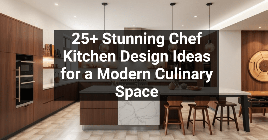 25+ Stunning Chef Kitchen Design Ideas for a Modern Culinary Space