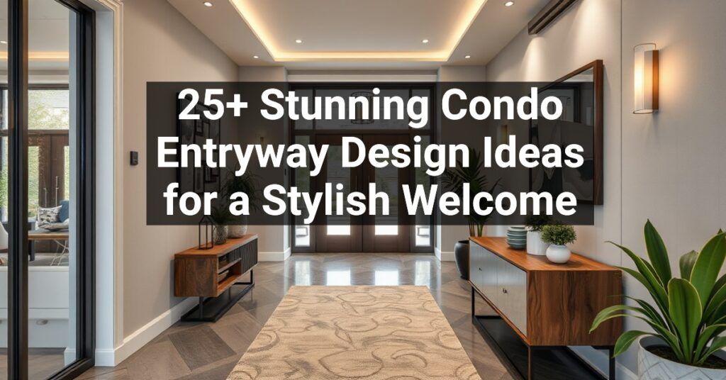 25+ Stunning Condo Entryway Design Ideas for a Stylish Welcome