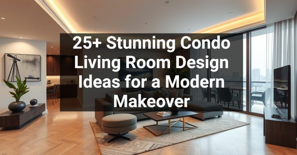 25+ Stunning Condo Living Room Design Ideas for a Modern Makeover