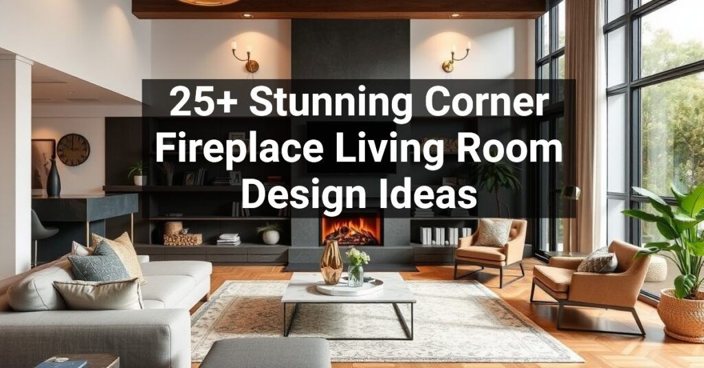 25+ Stunning Corner Fireplace Living Room Design Ideas