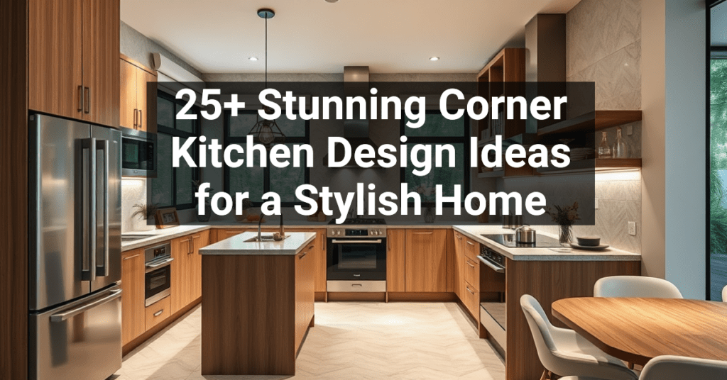 25+ Stunning Corner Kitchen Design Ideas for a Stylish Home