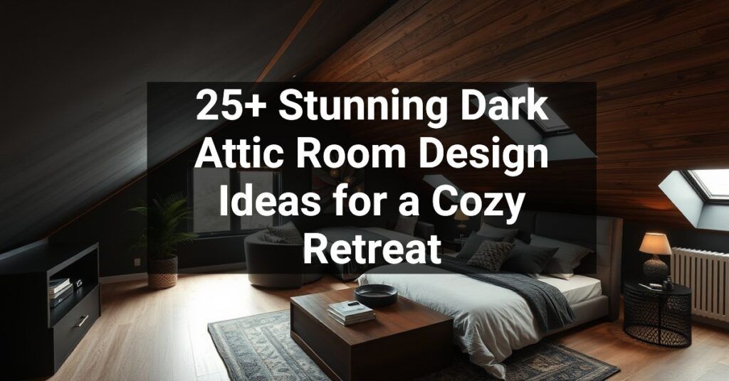 25+ Stunning Dark Attic Room Design Ideas for a Cozy Retreat