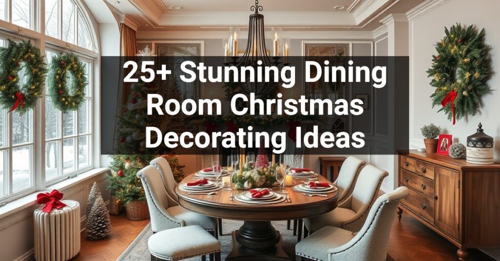 25+ Stunning Dining Room Christmas Decorating Ideas