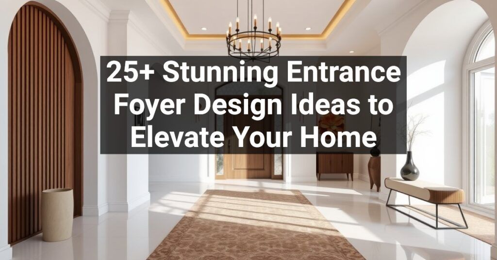 25+ Stunning Entrance Foyer Design Ideas to Elevate Your Home