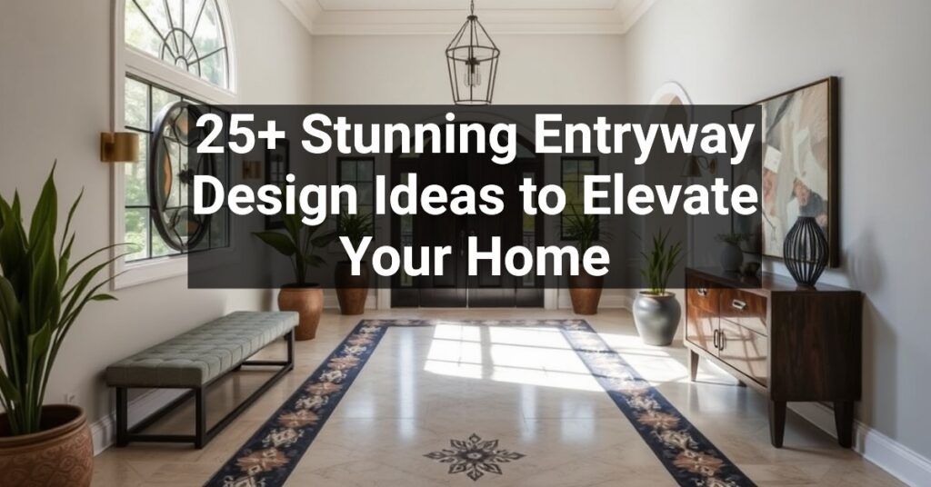 25+ Stunning Entryway Design Ideas to Elevate Your Home