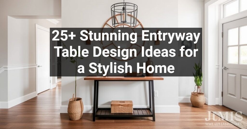 25+ Stunning Entryway Table Design Ideas for a Stylish Home