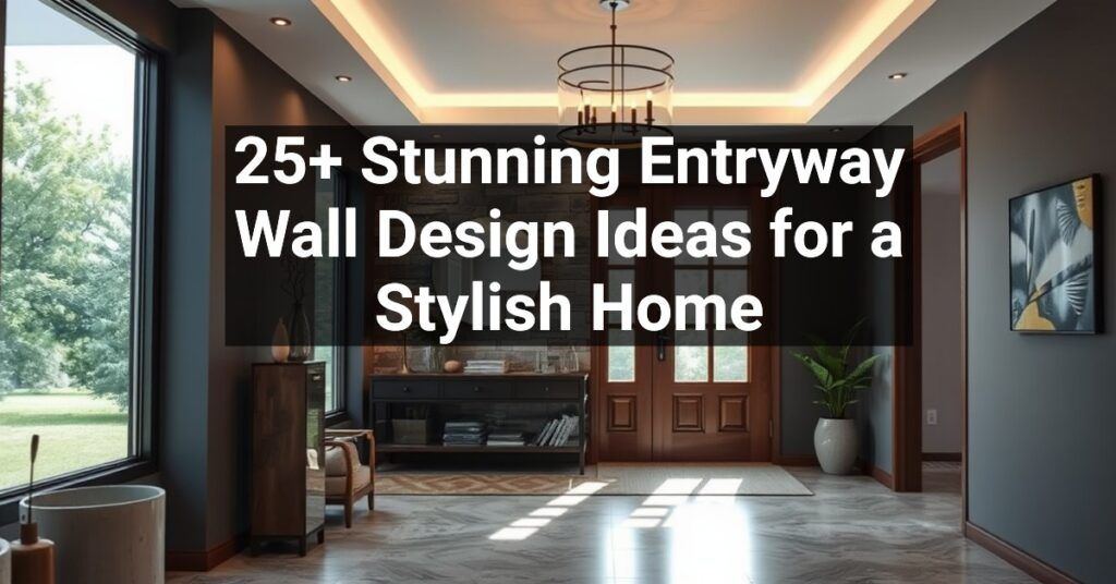 25+ Stunning Entryway Wall Design Ideas for a Stylish Home