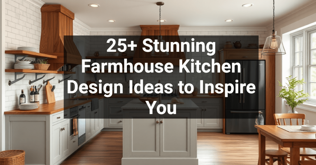 25+ Stunning Farmhouse Kitchen Design Ideas to Inspire You