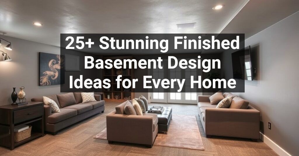 25+ Stunning Finished Basement Design Ideas for Every Home