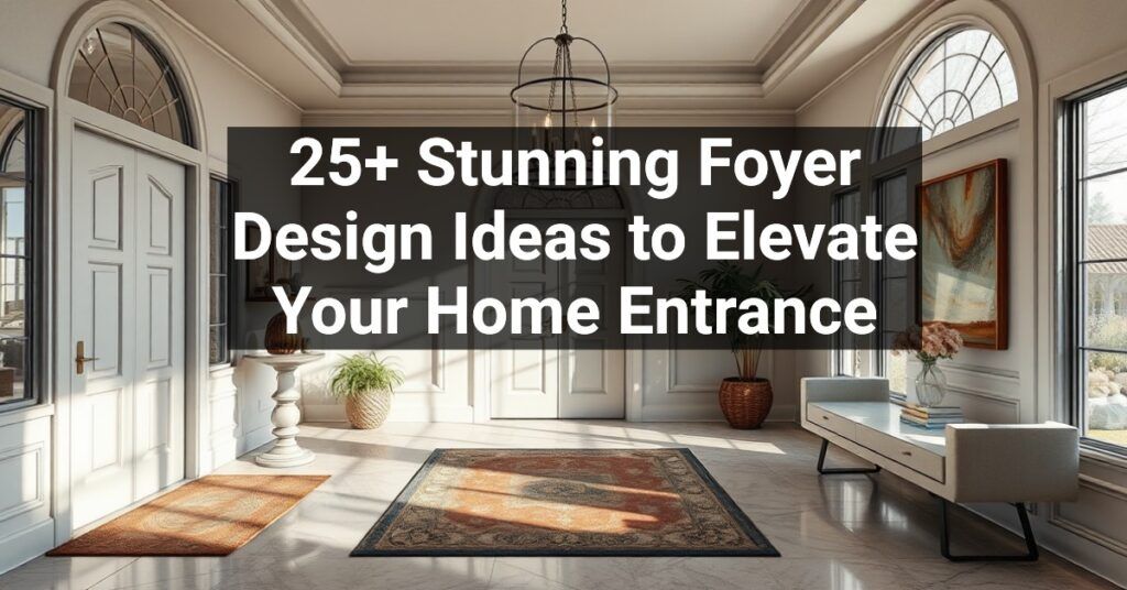 25+ Stunning Foyer Design Ideas to Elevate Your Home Entrance