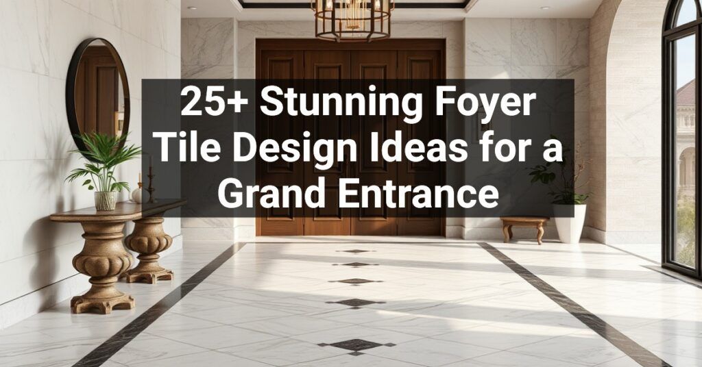 25+ Stunning Foyer Tile Design Ideas for a Grand Entrance