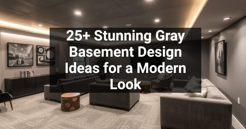 25+ Stunning Gray Basement Design Ideas for a Modern Look