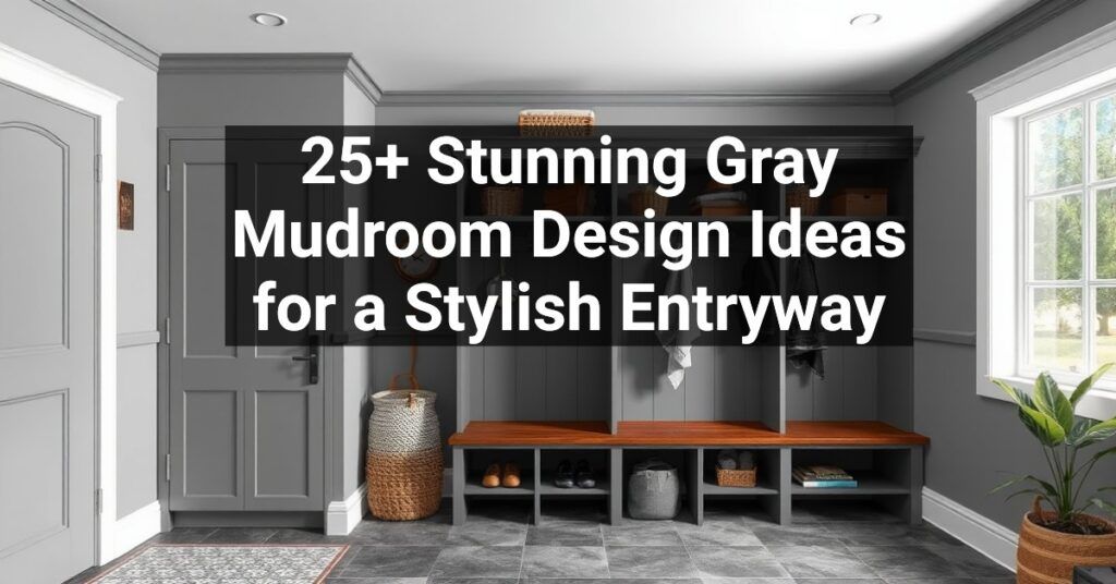 25+ Stunning Gray Mudroom Design Ideas for a Stylish Entryway