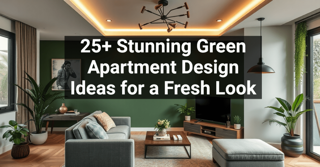 25+ Stunning Green Apartment Design Ideas for a Fresh Look