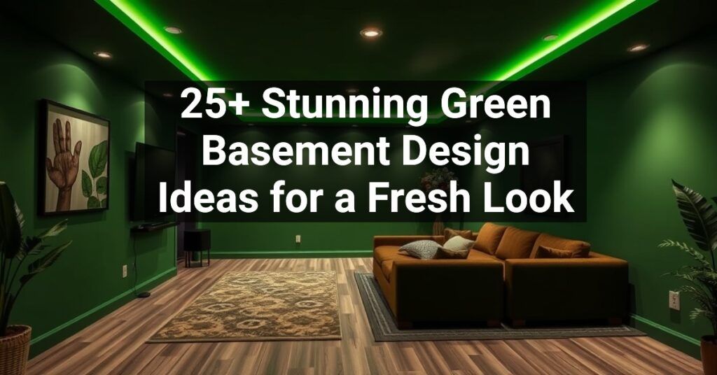 25+ Stunning Green Basement Design Ideas for a Fresh Look