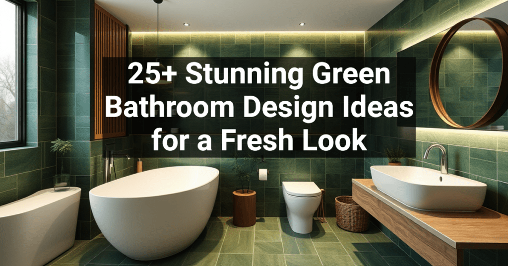 25+ Stunning Green Bathroom Design Ideas for a Fresh Look