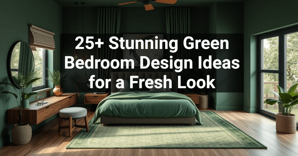 25+ Stunning Green Bedroom Design Ideas for a Fresh Look