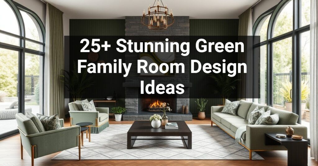 25+ Stunning Green Family Room Design Ideas