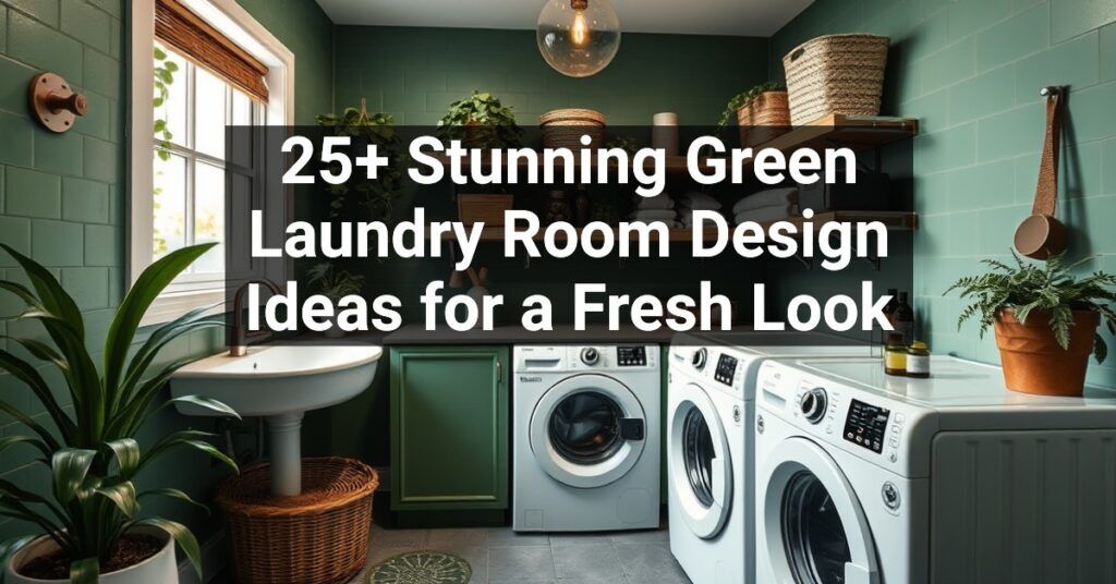 25+ Stunning Green Laundry Room Design Ideas for a Fresh Look