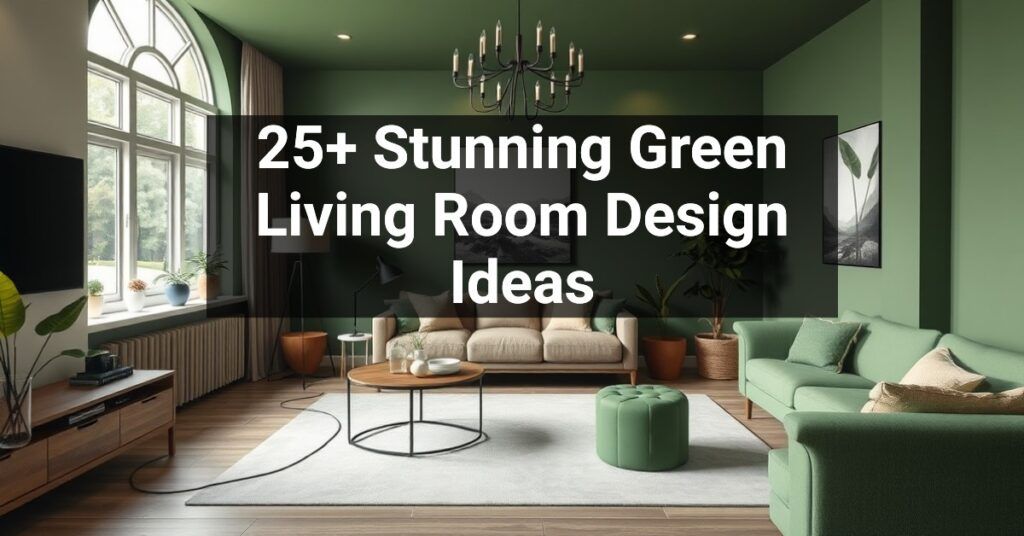 25+ Stunning Green Living Room Design Ideas