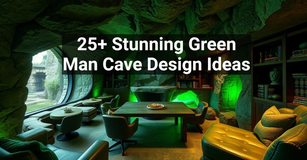 25+ Stunning Green Man Cave Design Ideas