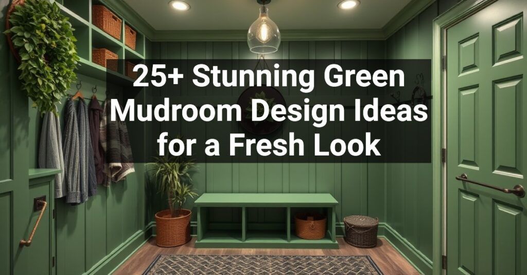 25+ Stunning Green Mudroom Design Ideas for a Fresh Look