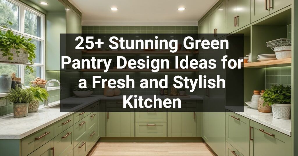 25+ Stunning Green Pantry Design Ideas for a Fresh and Stylish Kitchen