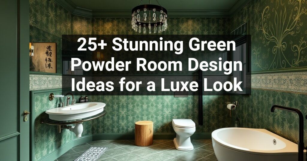 25+ Stunning Green Powder Room Design Ideas for a Luxe Look