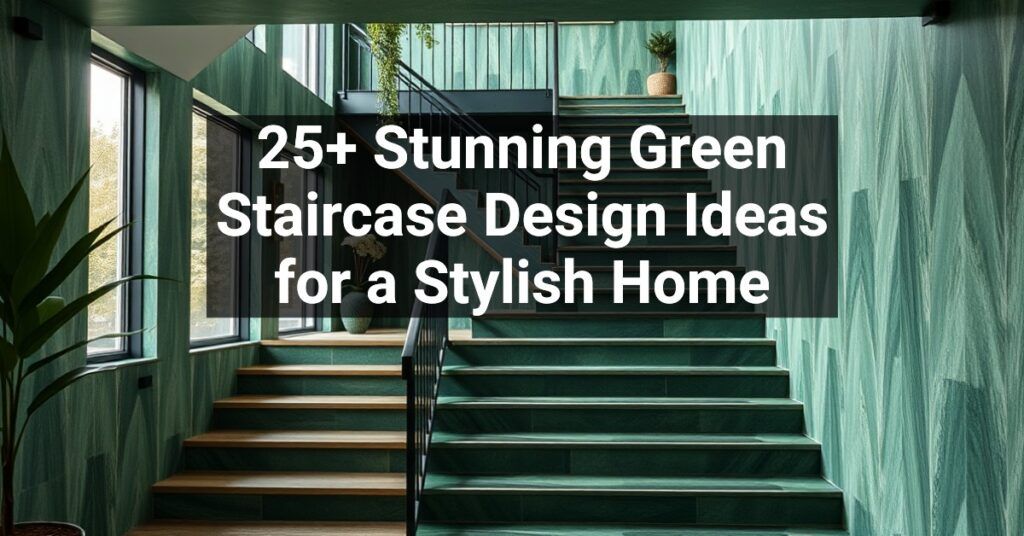 25+ Stunning Green Staircase Design Ideas for a Stylish Home