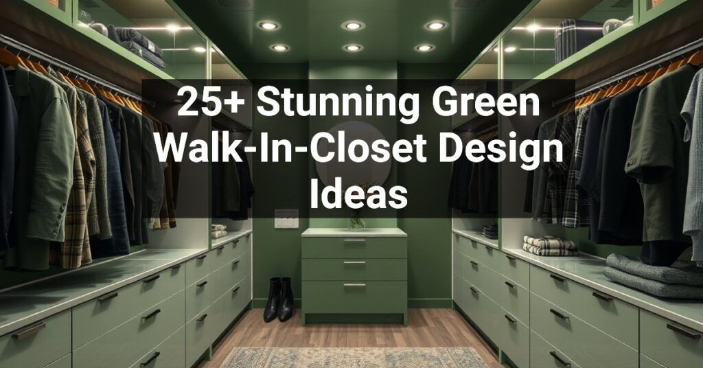 25+ Stunning Green Walk-In-Closet Design Ideas