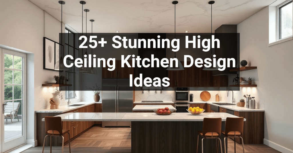 25+ Stunning High Ceiling Kitchen Design Ideas