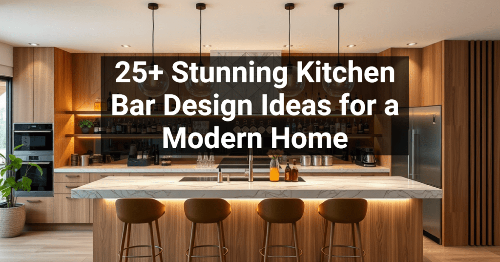 25+ Stunning Kitchen Bar Design Ideas for a Modern Home