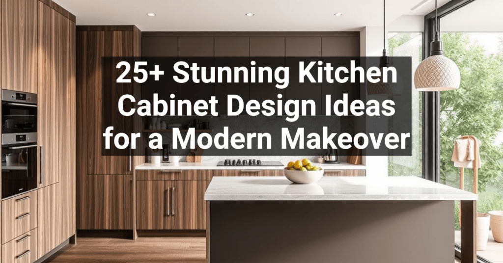 25+ Stunning Kitchen Cabinet Design Ideas for a Modern Makeover