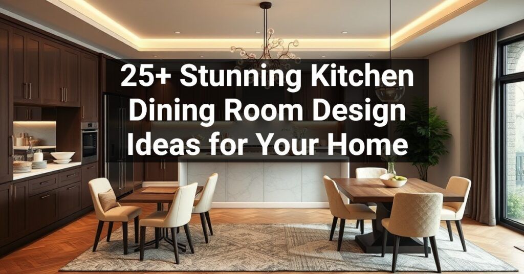 25+ Stunning Kitchen Dining Room Design Ideas for Your Home