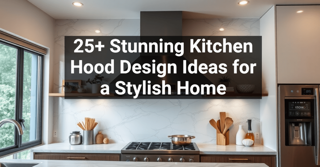 25+ Stunning Kitchen Hood Design Ideas for a Stylish Home