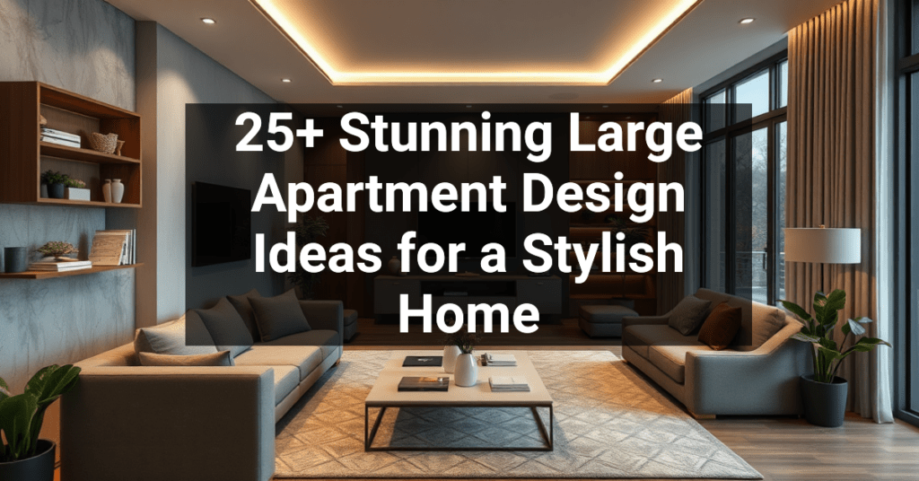 25+ Stunning Large Apartment Design Ideas for a Stylish Home