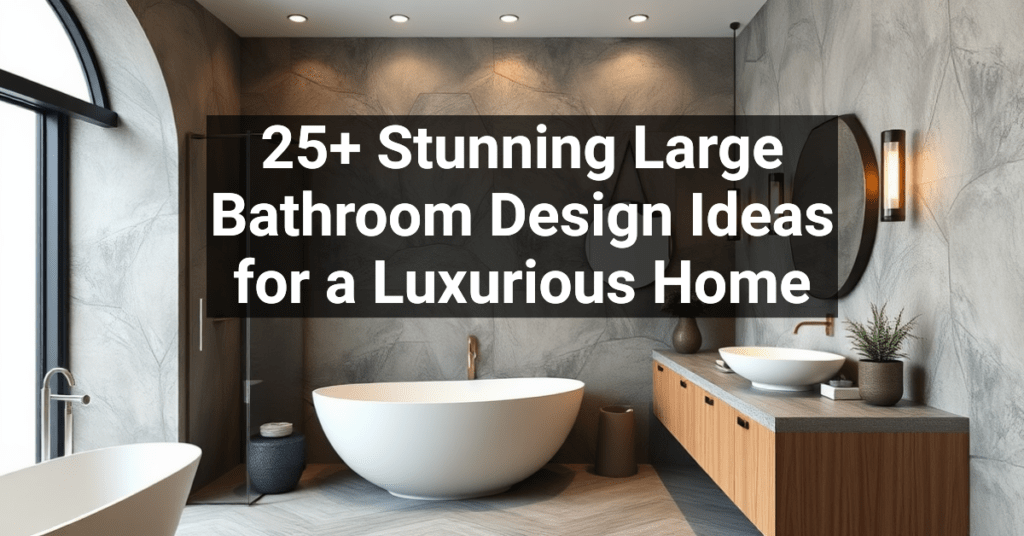 25+ Stunning Large Bathroom Design Ideas for a Luxurious Home