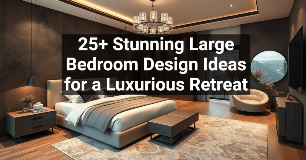 25+ Stunning Large Bedroom Design Ideas for a Luxurious Retreat