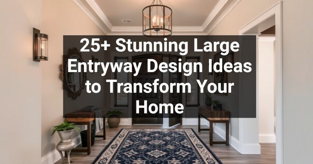 25+ Stunning Large Entryway Design Ideas to Transform Your Home