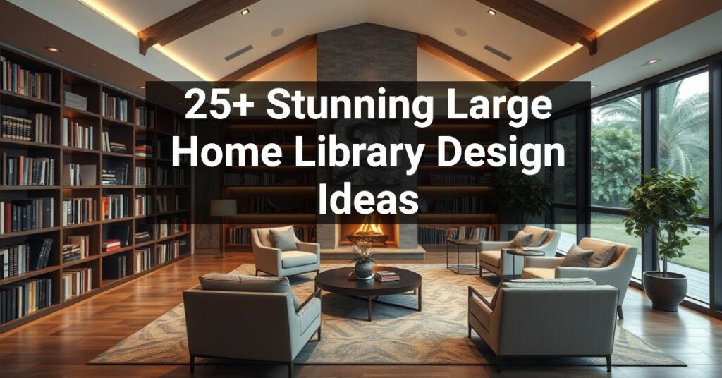 25+ Stunning Large Home Library Design Ideas