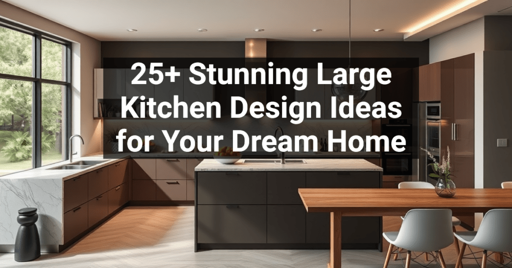 25+ Stunning Large Kitchen Design Ideas for Your Dream Home